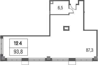 Свободная планировка, 93.8 м²– 2