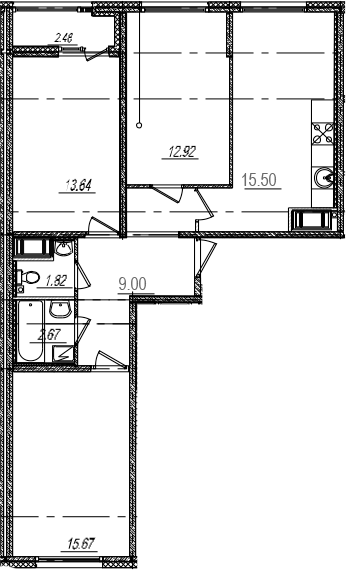 4Е-комнатная, 72.45 м²– 2