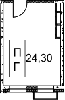 Свободная планировка, 24.3 м²– 2