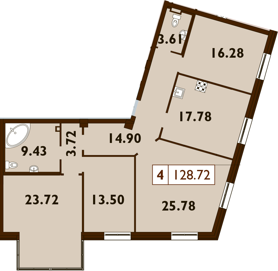 5Е-к.кв, 128.72 м²