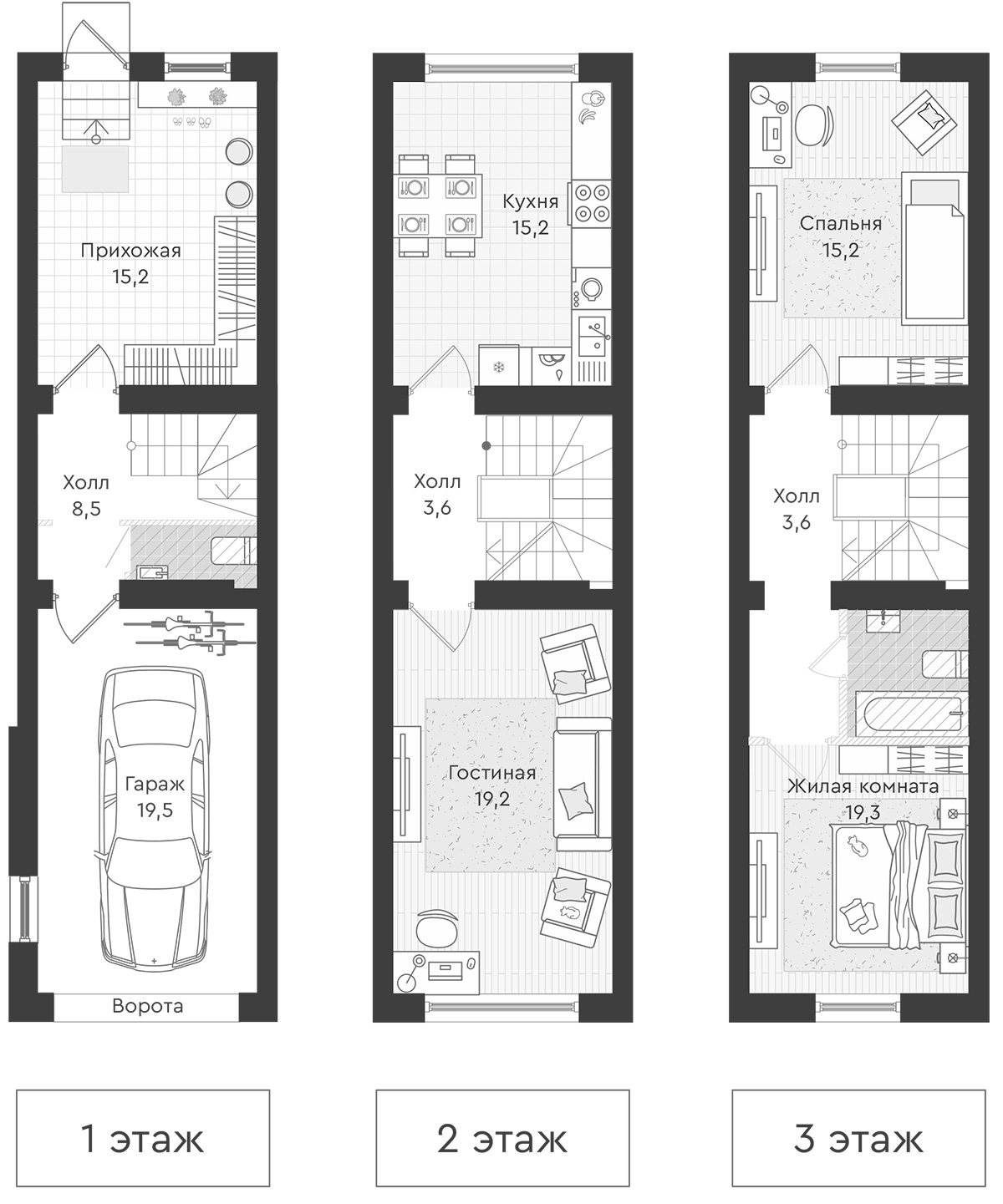 Купить квартиру в таунхаусе в новостройке 121.4 м², г Мурино, ул Садовая, в  Ленинградской области, у метро Девяткино