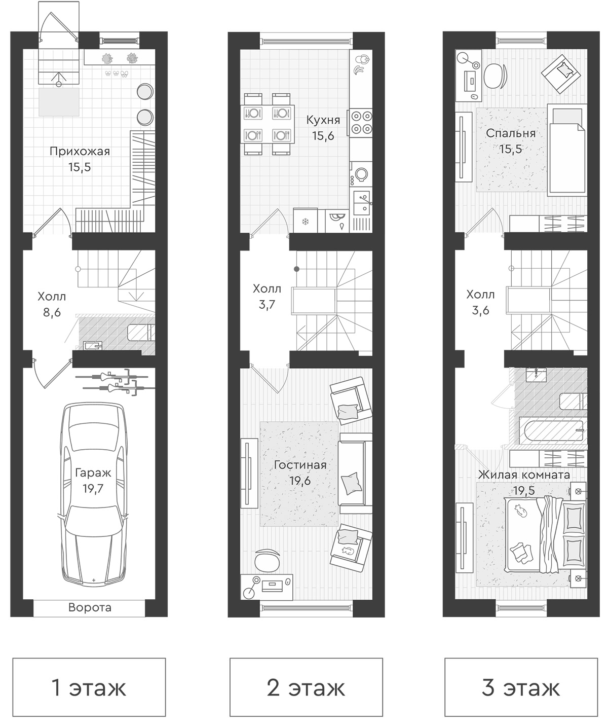 Купить квартиру в таунхаусе в новостройке 121.4 м², г Мурино, ул Садовая, в  Ленинградской области, у метро Девяткино