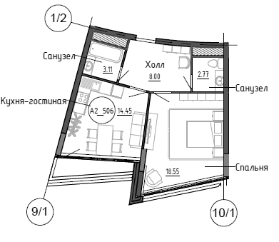 2Е-к.кв, 46.89 м²