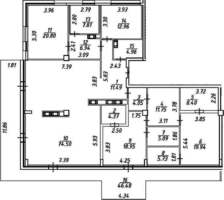 4Е-комнатная, 232.34 м²– 2