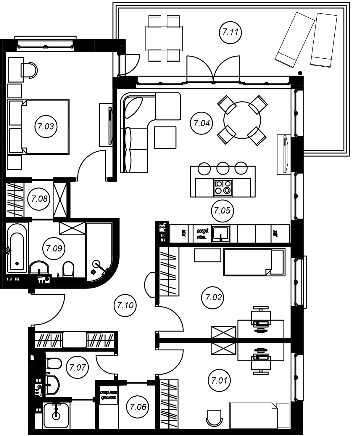 4Е-комнатная, 96.6 м²– 2