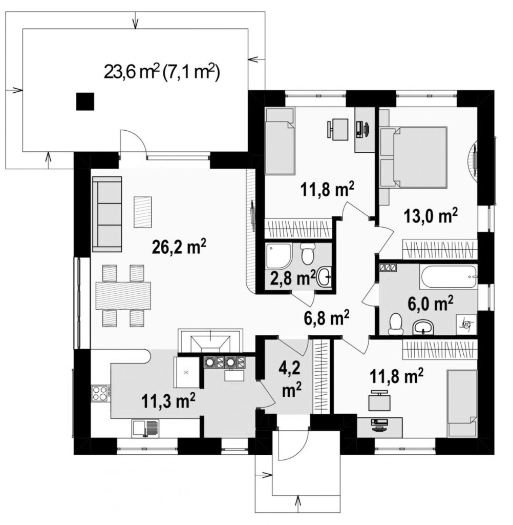 Купить квартиру в коттедже в новостройке 100.98 м², Гостилицкое сельское  поселение, Гостилицкое шоссе, в Ленинградской области, у метро Проспект  Ветеранов