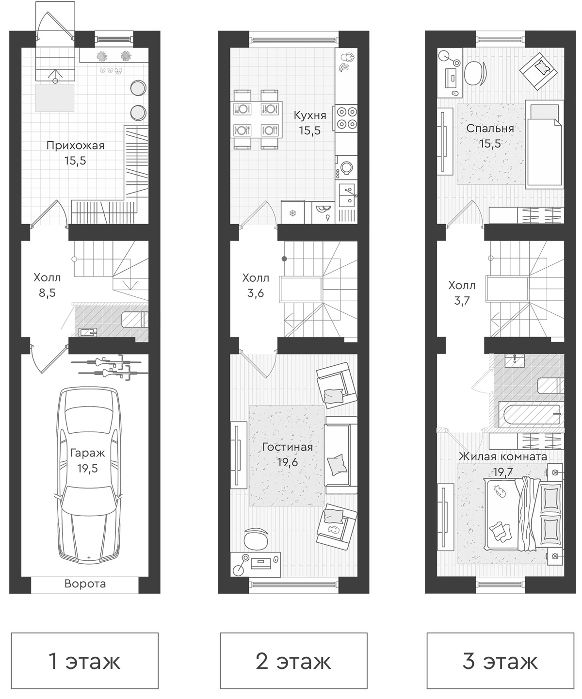 Купить квартиру в таунхаусе в новостройке 121.1 м², г Мурино, ул Садовая, в  Ленинградской области, у метро Девяткино