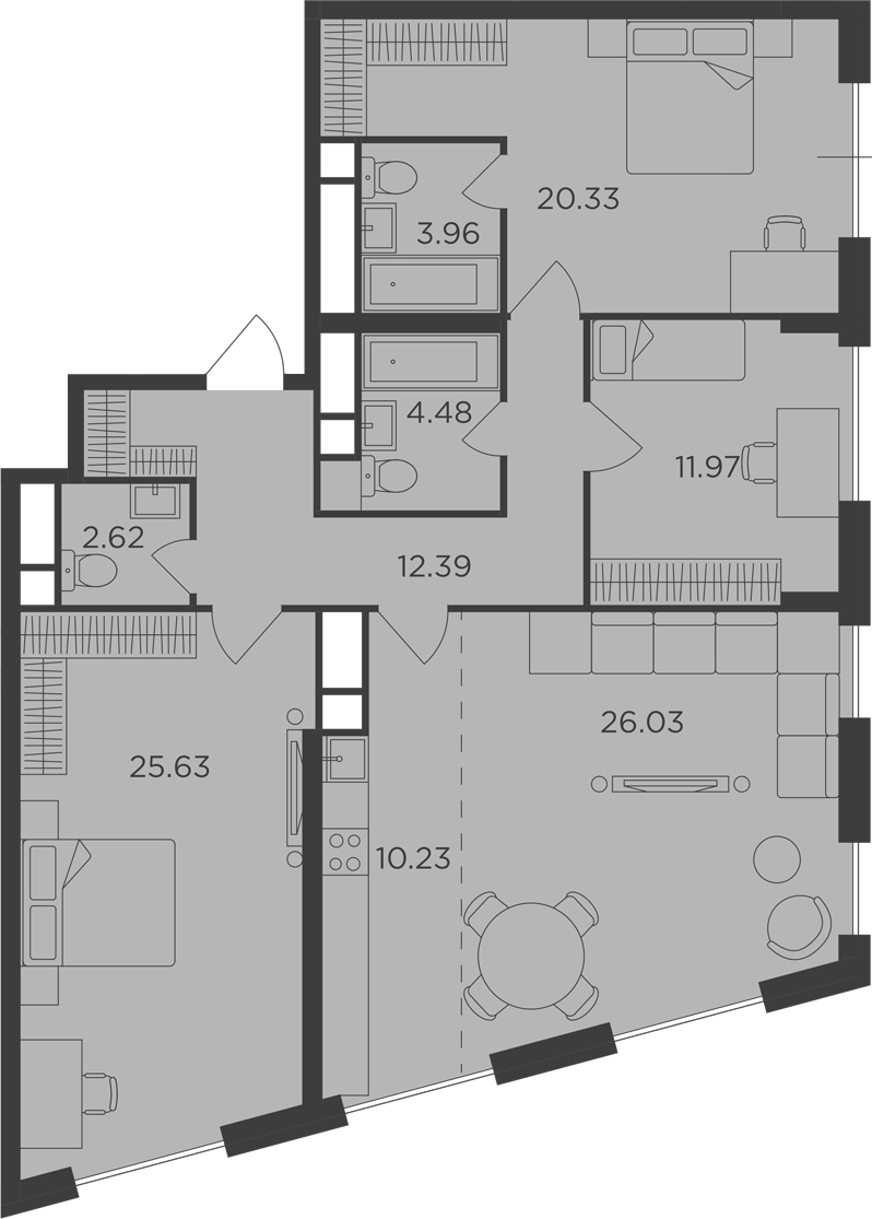 4Е-комнатная, 117.64 м²– 2
