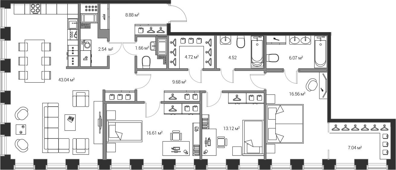 4Е-комнатная, 134.44 м²– 2