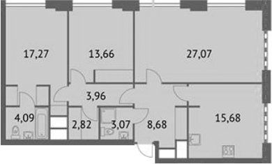 4Е-комнатная, 96.13 м²– 2