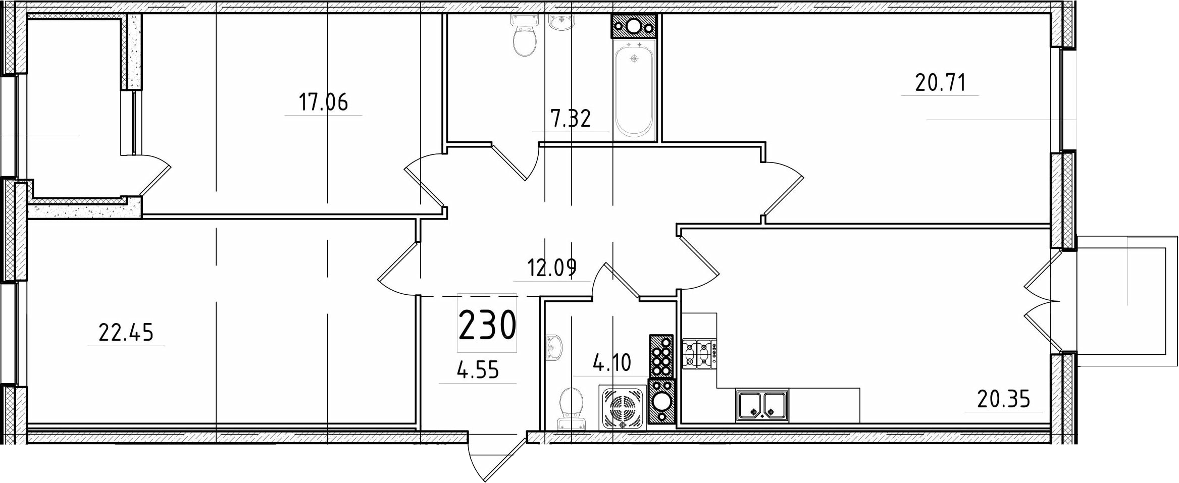 4Е-комнатная, 111.82 м²– 2
