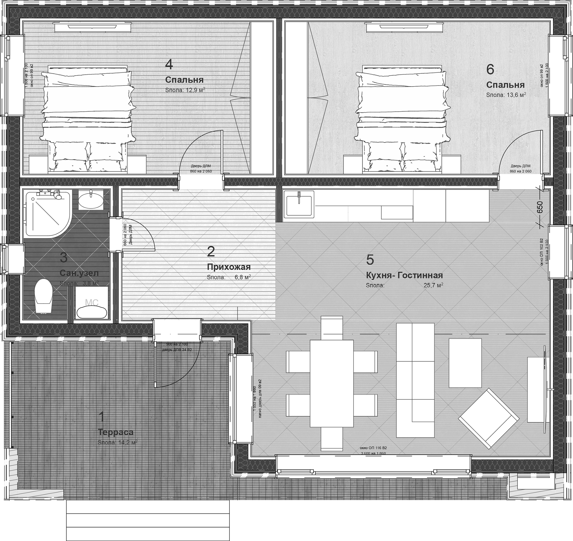 Купить квартиру в коттедже в новостройке 81 м², деревня Якунино, в  Московской области, у метро Нахабино (D2)