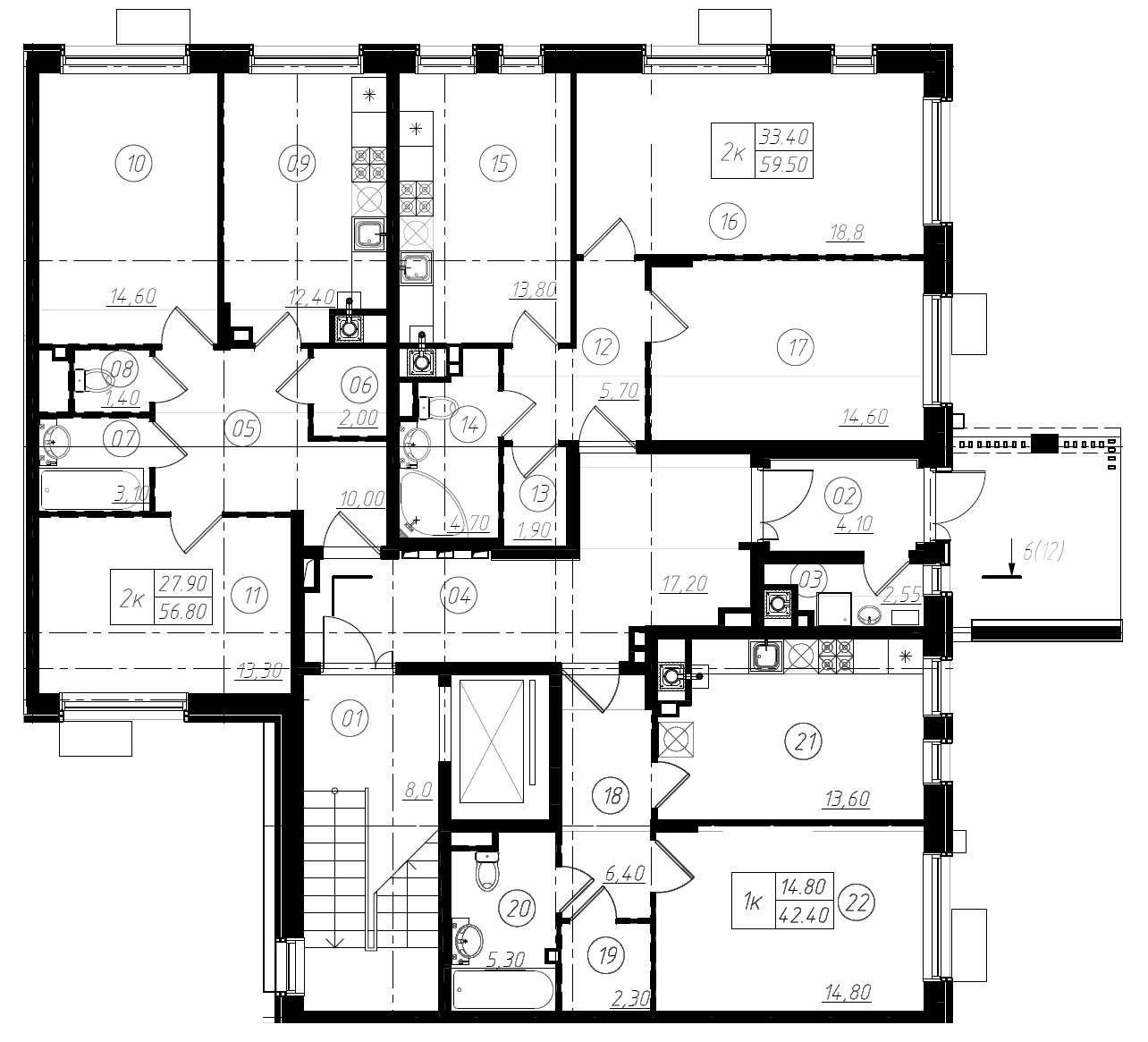 Купить 2-комнатную квартиру в новостройке 59.5 м², д. Лапшинка, ул  Шекспира, в Москве, у метро Рассказовка