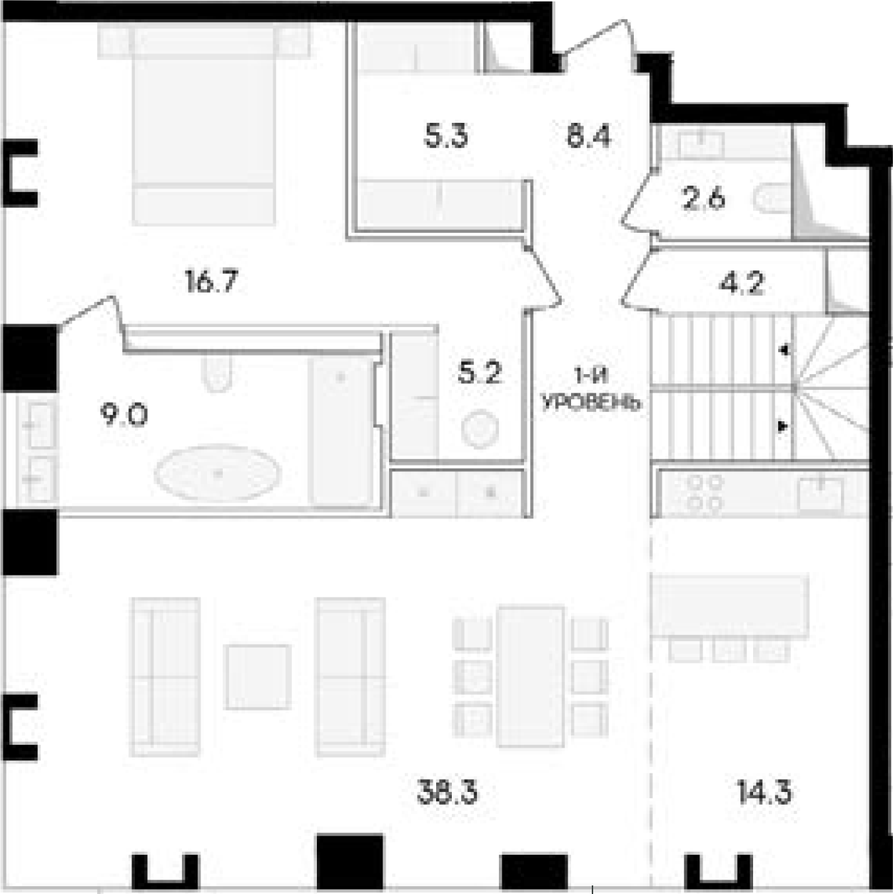 Купить 5-комнатную квартиру в новостройке 209.3 м², ул Сергея Макеева, в  Москве, у метро Улица 1905 года