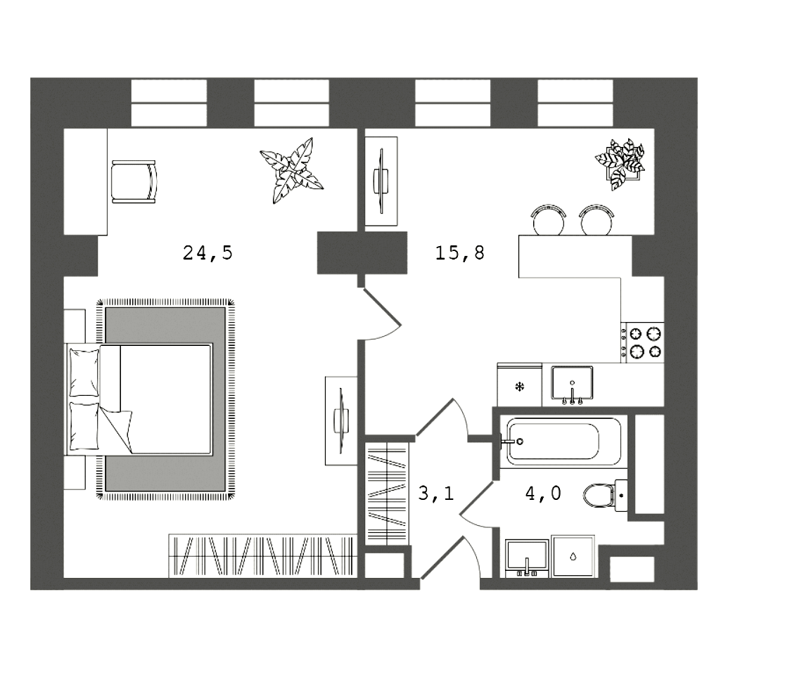 Купить 1-комнатную квартиру в новостройке 47.4 м², ул Челябинская, в  Санкт-Петербурге, у метро Площадь Мужества