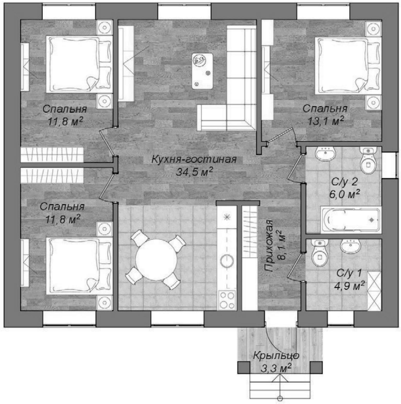 Купить квартиру в коттедже в новостройке 105 м², деревня Судниково,  Мелечкинское шоссе, в Московской области, у метро Пятницкое шоссе