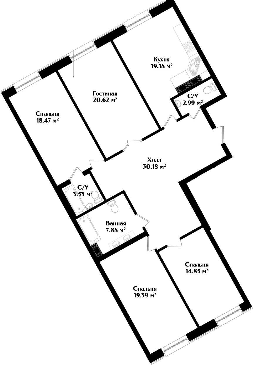 5Е-комнатная, 137.13 м²– 2