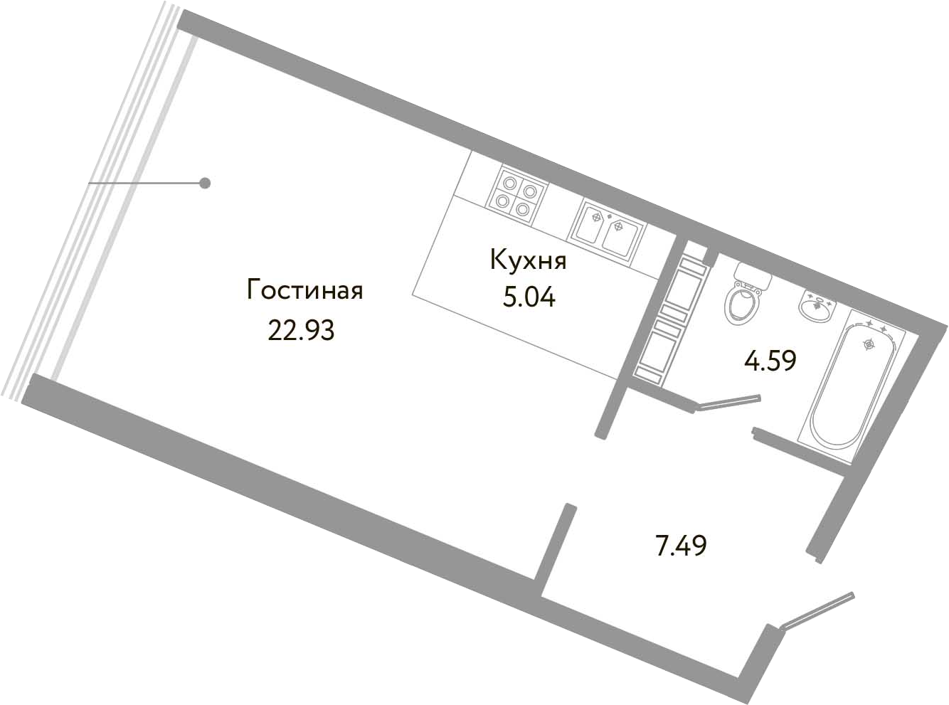 Купить Студию Санкт Петербург Лесная