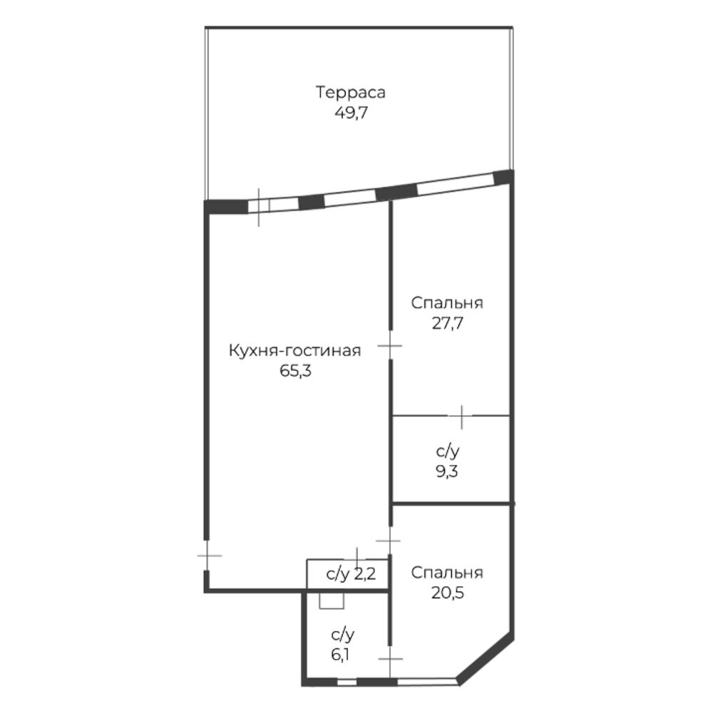 3Е-комнатная, 146.01 м²– 2