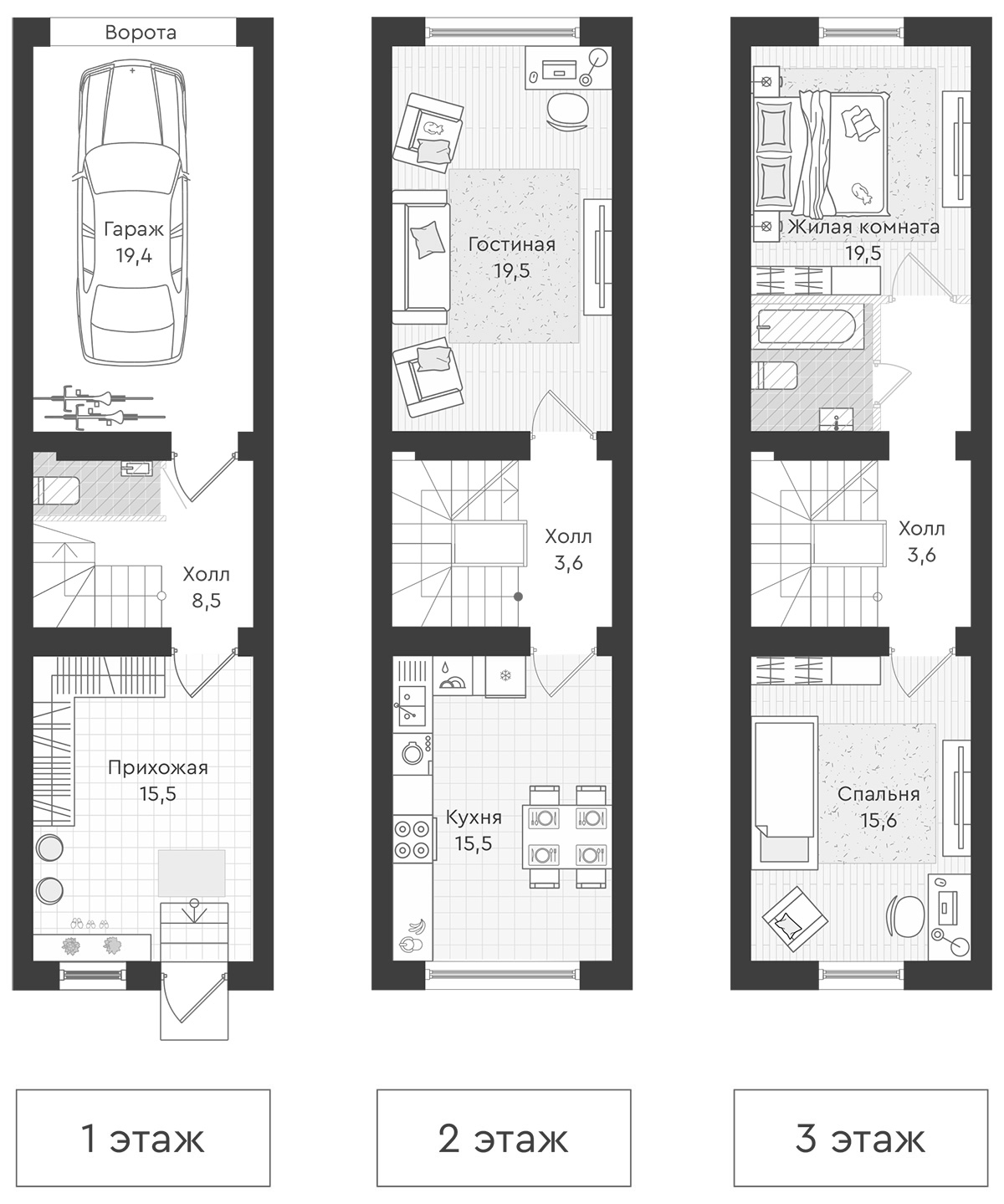 Купить квартиру в таунхаусе в новостройке 120.7 м², г Мурино, ул Садовая, в  Ленинградской области, у метро Девяткино