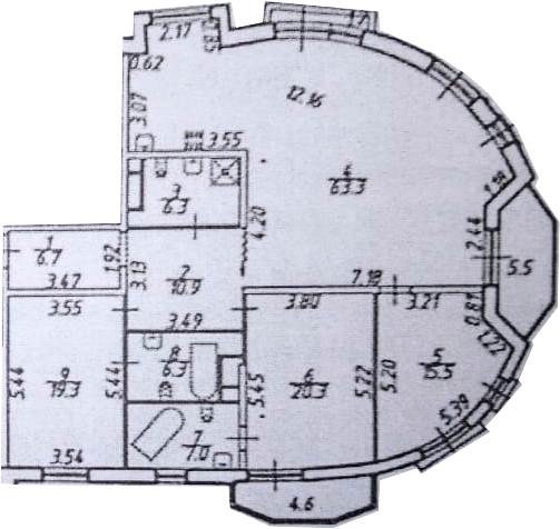 4Е-комнатная, 155.6 м²– 2