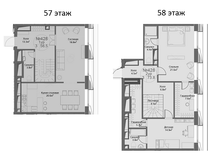 3Е-комнатная, 130.3 м²– 2