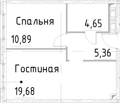 2Е-к.кв, 40.57 м²