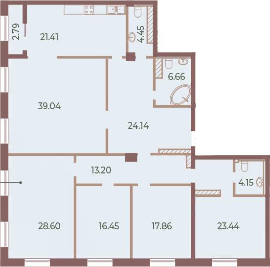 5-комнатная, 200.8 м²– 2