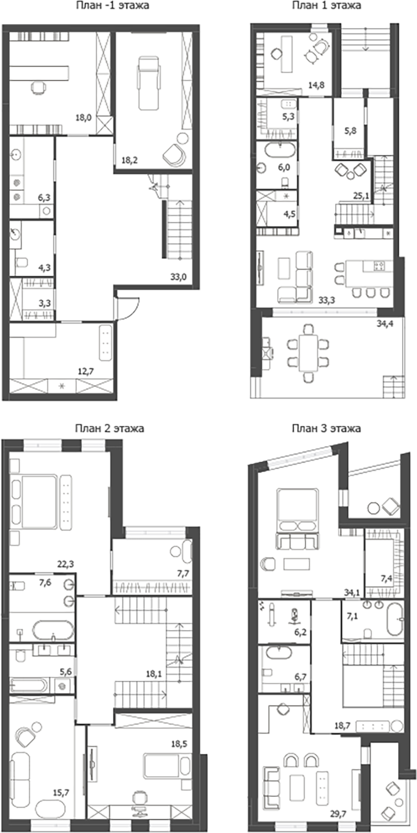 Купить квартиру в таунхаусе в новостройке 428.5 м², ул Профессора Попова, в  Санкт-Петербурге, у метро Петроградская