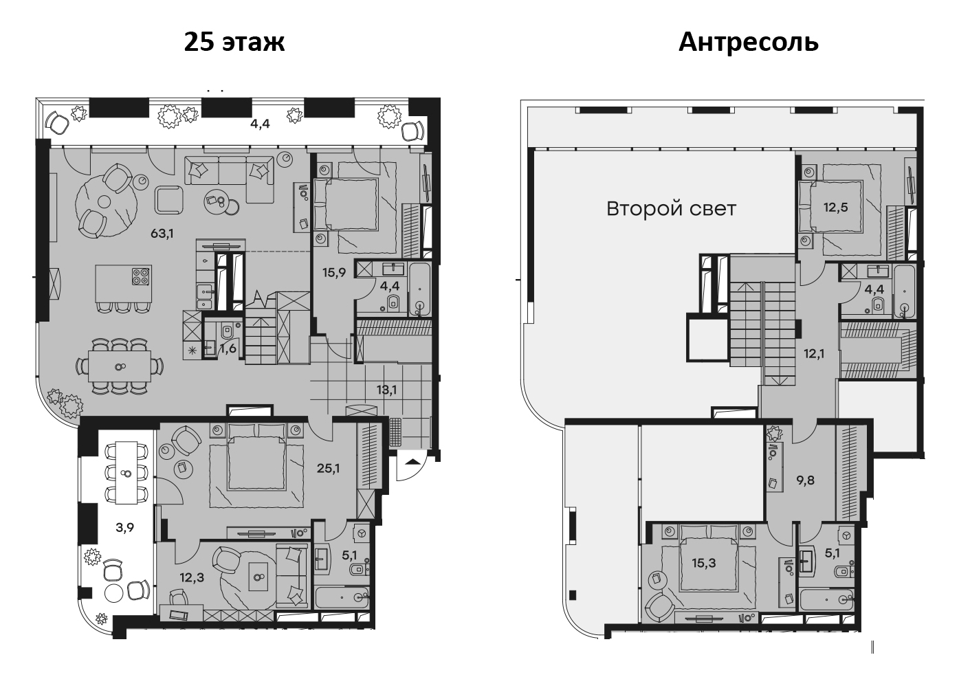 5-комнатная, 208.7 м²– 2